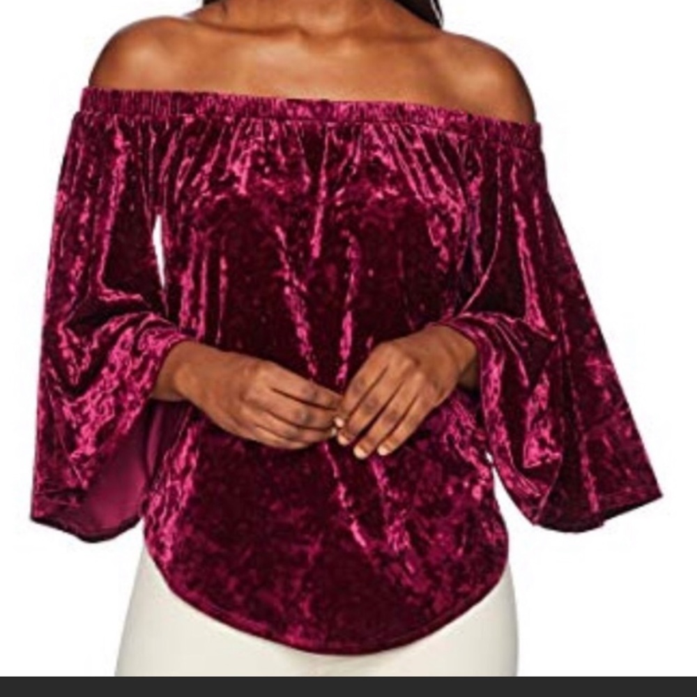 Karen Kane Velvet Off the Shoulder Top